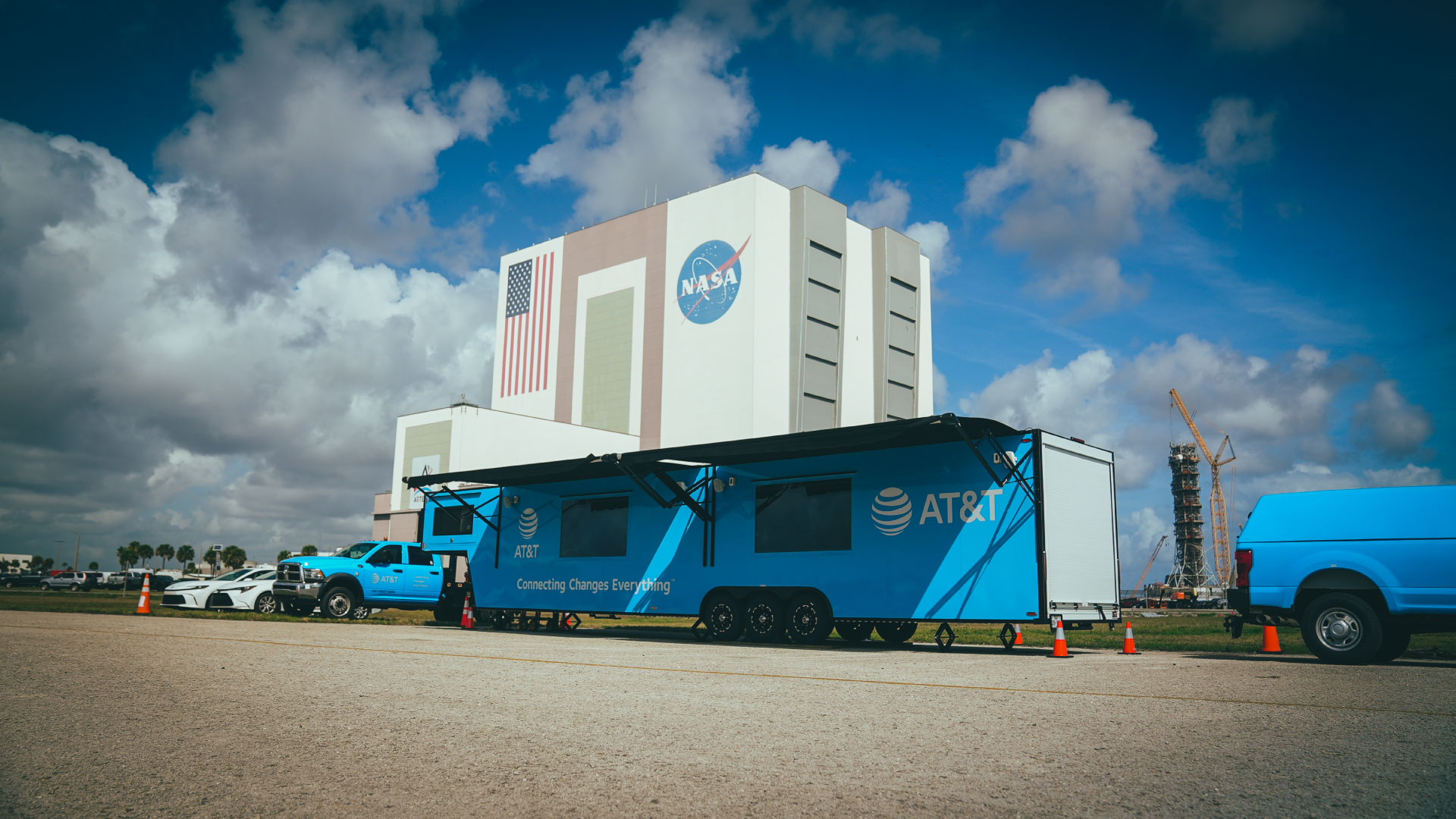 AT&T Connect and Care Trailer Staged at Kennedy Space Center
